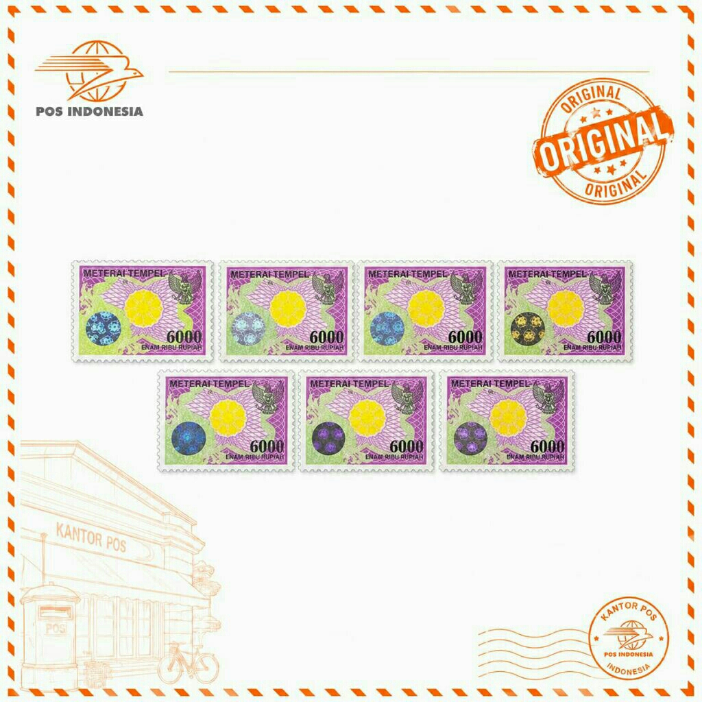 SUPER SALE!!  Benda tempel thn 2000_2002 asli/ Meterai 6000 thn 2000