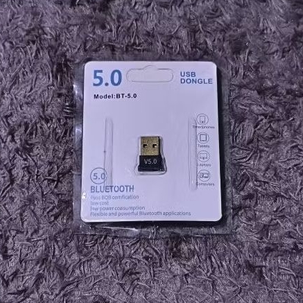 USB Dongle Bluetooth 5.0 - Kompatibel Mac, Tidak Perlu Driver, Ukuran Kecil