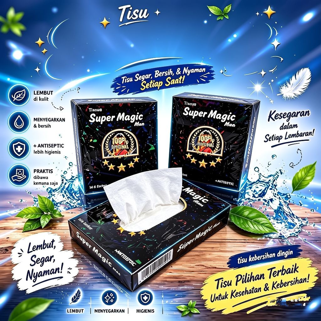 Tisu basah megic pembersih fullpawer isi 6 pcs