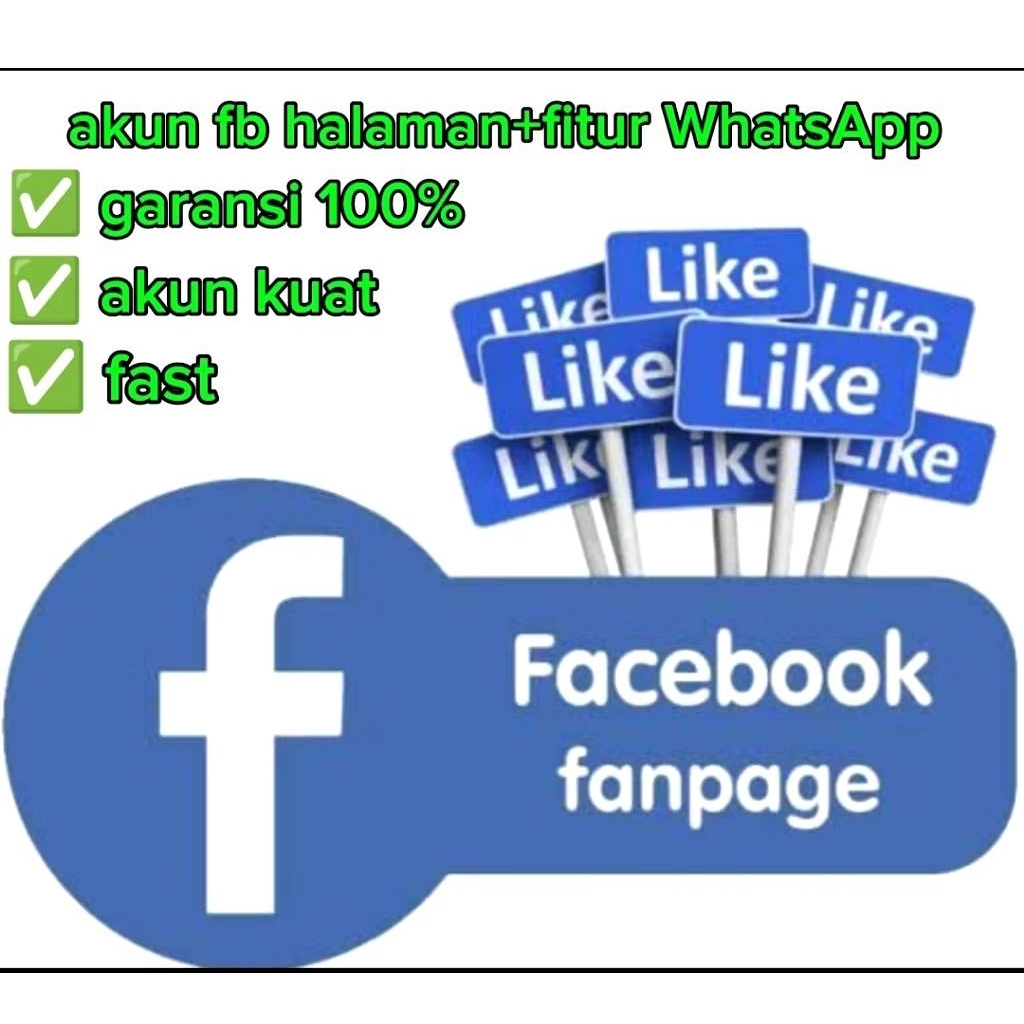 Ready akun Facebook fanspage fitur wa berkualitas -bergaransi
