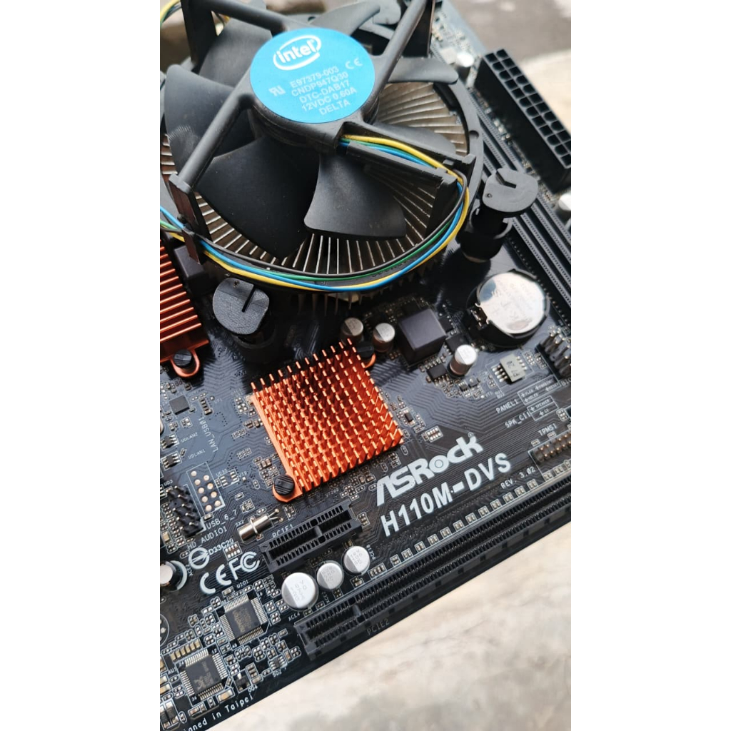 MOBO ASROCK H110M - DVS DDR4 include i3 gen 7 & Fan Prosesor