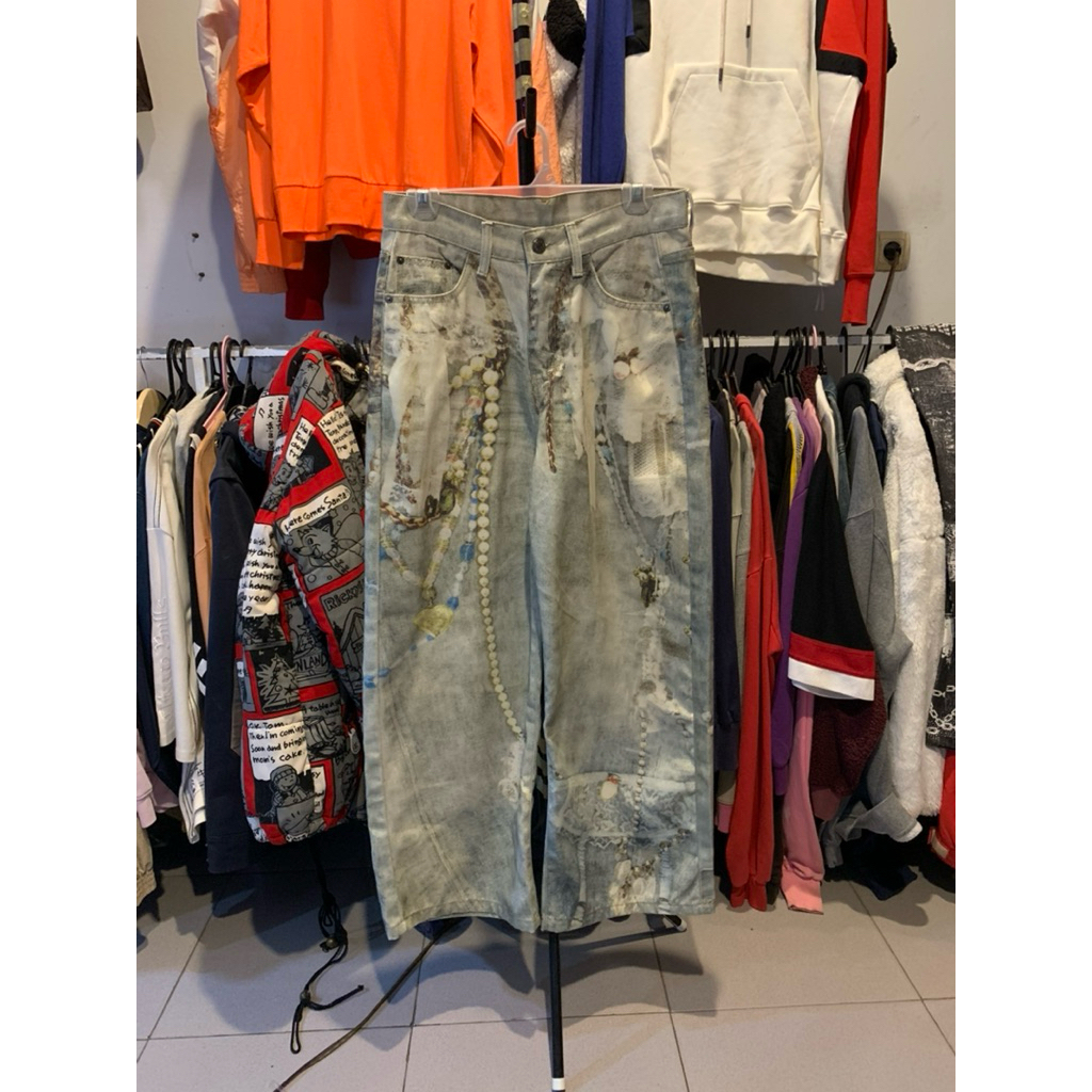 celana motif//y2k//celana baggy