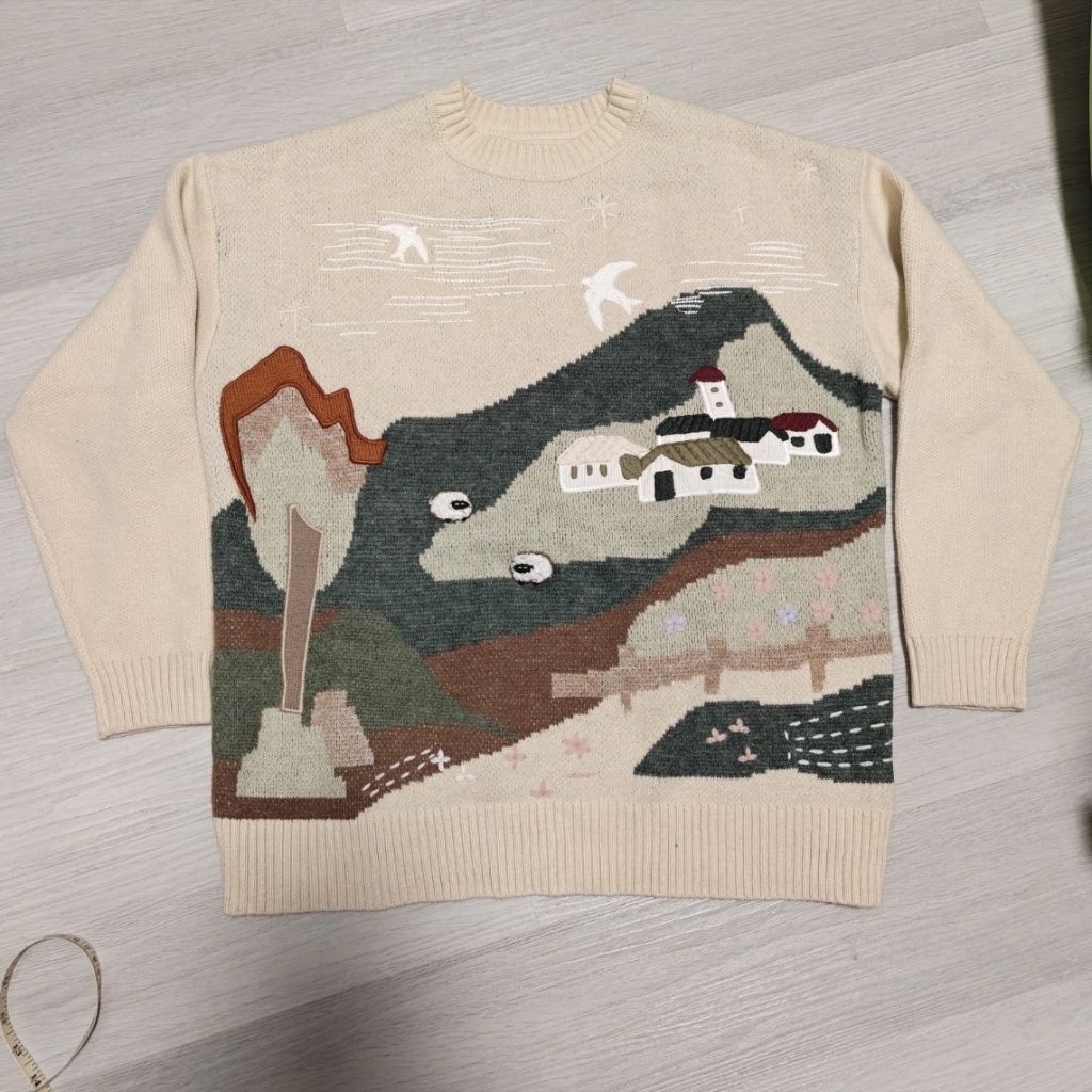 Preloved Vintage Sweater Knit - Landscape
