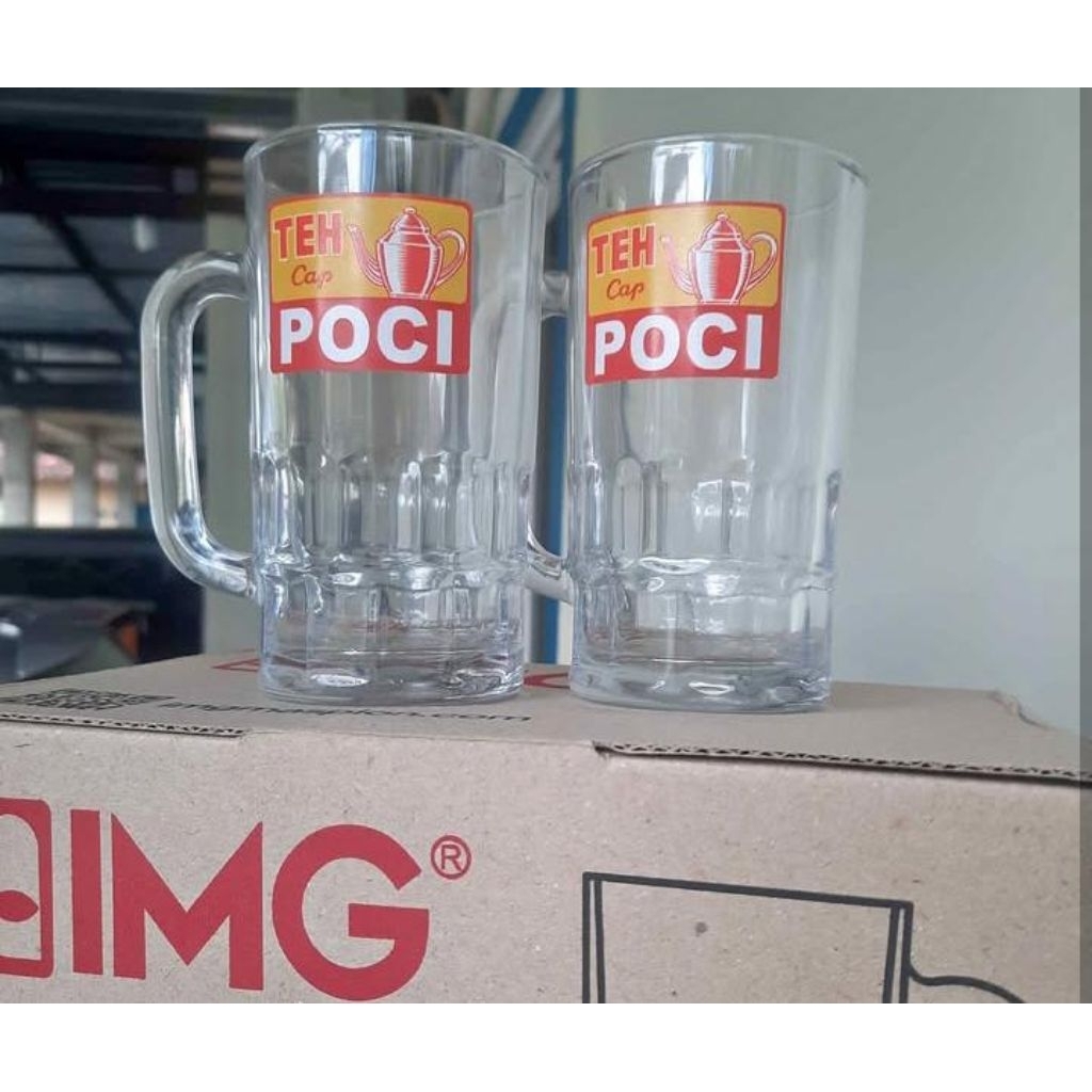 Gelas Kaca Cap Teh Poci Murah Meriah