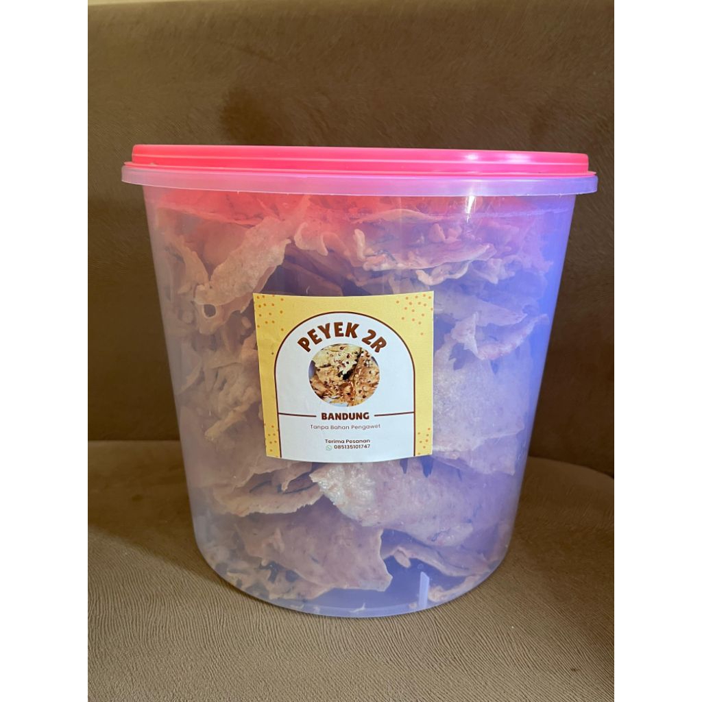 PEYEK SUPER 2R - Rempeyek ( Toples 5 Liter ) | Peyek Kacang | Peyek Udang Rebon.