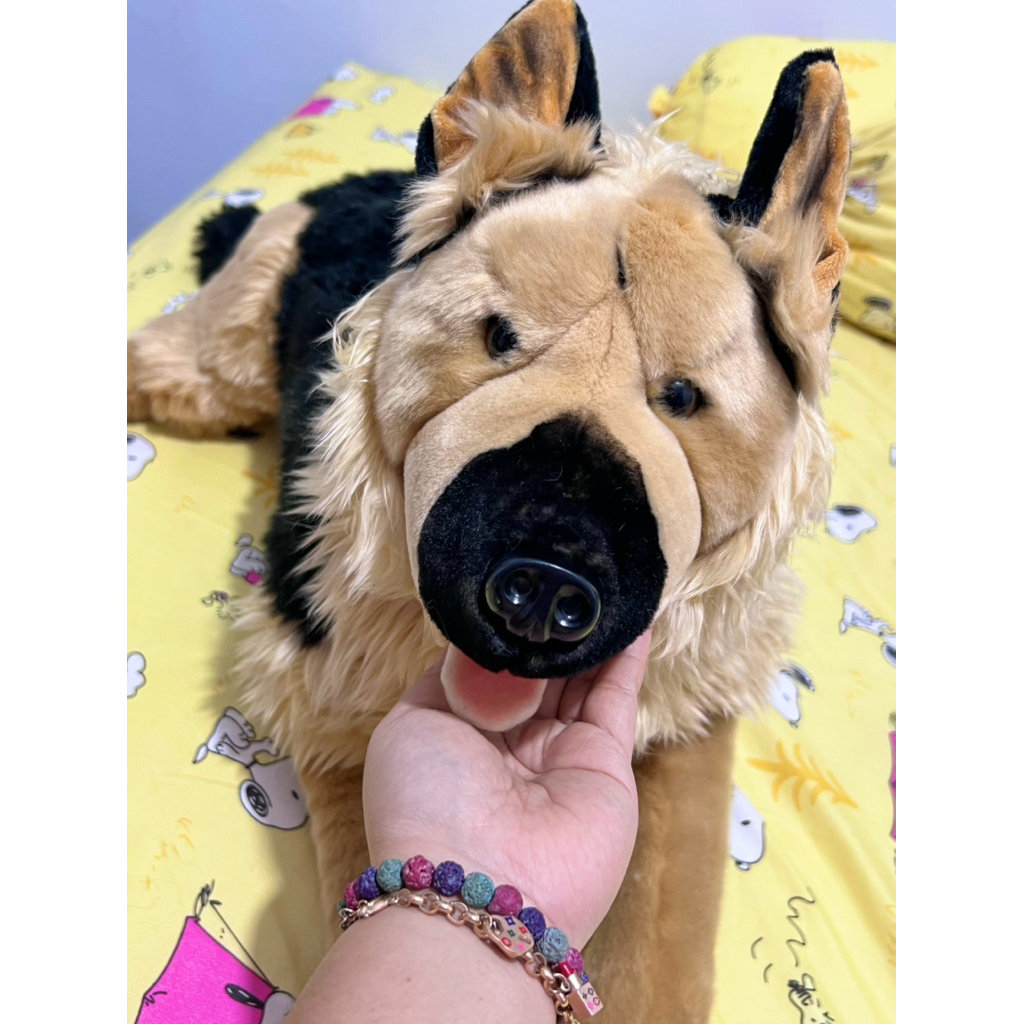 Boneka Anjing Herder German Sheperd Cutting Brand Jumbo 60 Cm