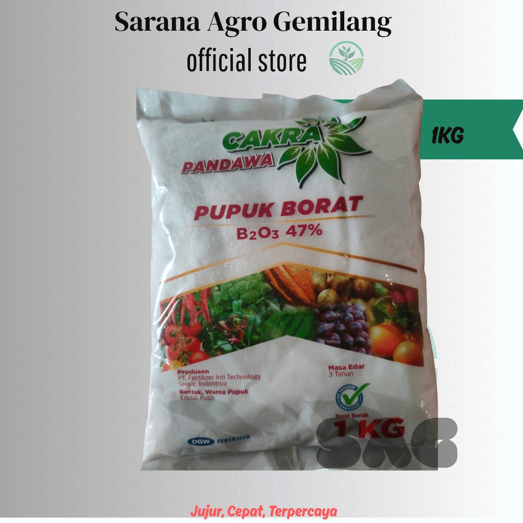 Borate Turki 47% 1KG-Mempercepat Pertumbuhan Tunas & Memaksimalkan Penyerapan Air