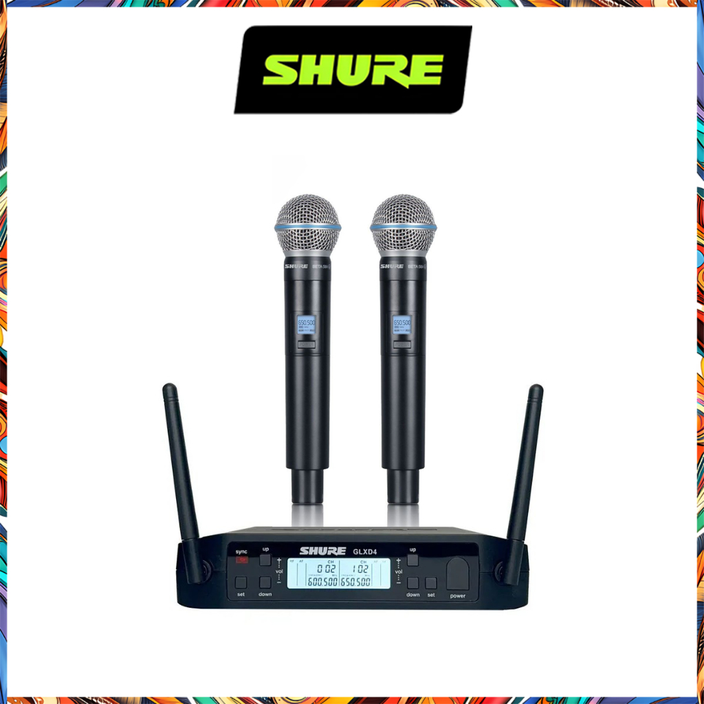 Mic Wireless SHURE GLXD4 BETA58A Handle / Microphone Mik GLXD 4 BETA 58A HANDHELD