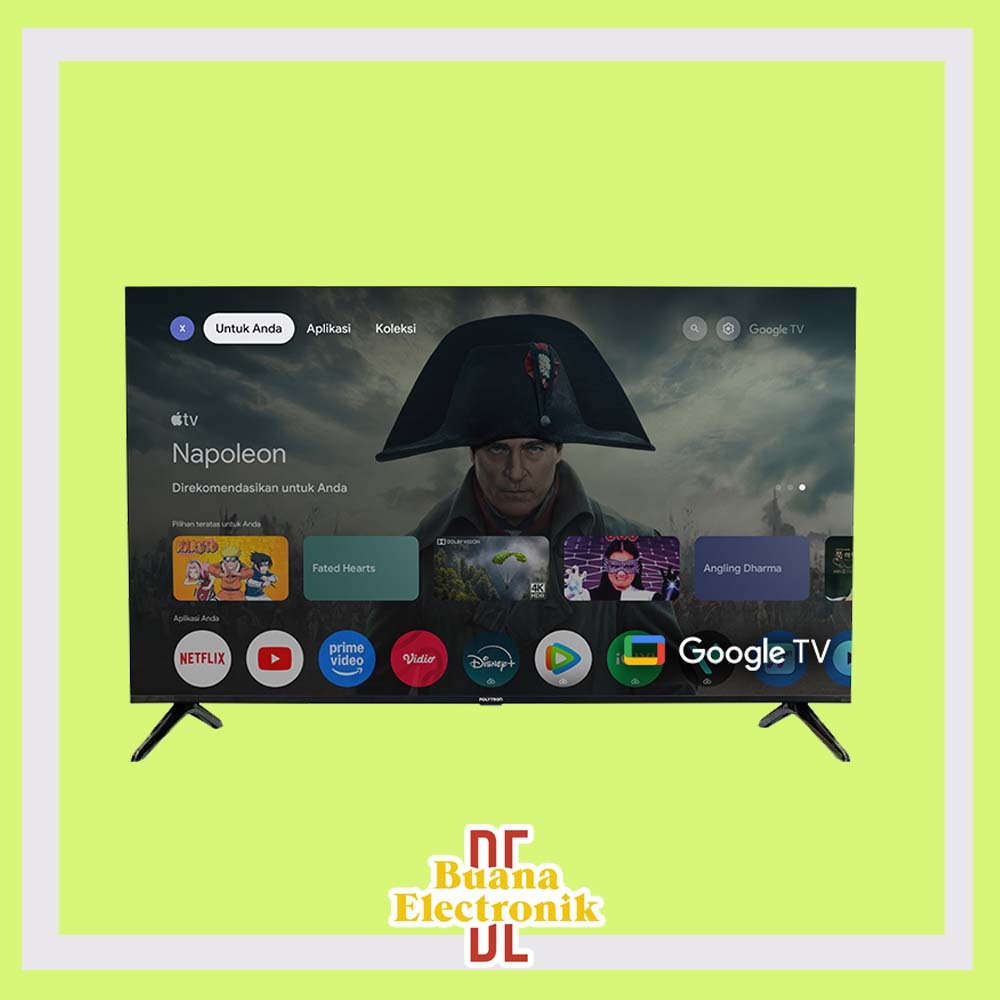 GOOGLE TV 50 INCH EQLED POLYTRON 50QG9059 QUANTUM DOT ORIGINAL GARANSI RESMI