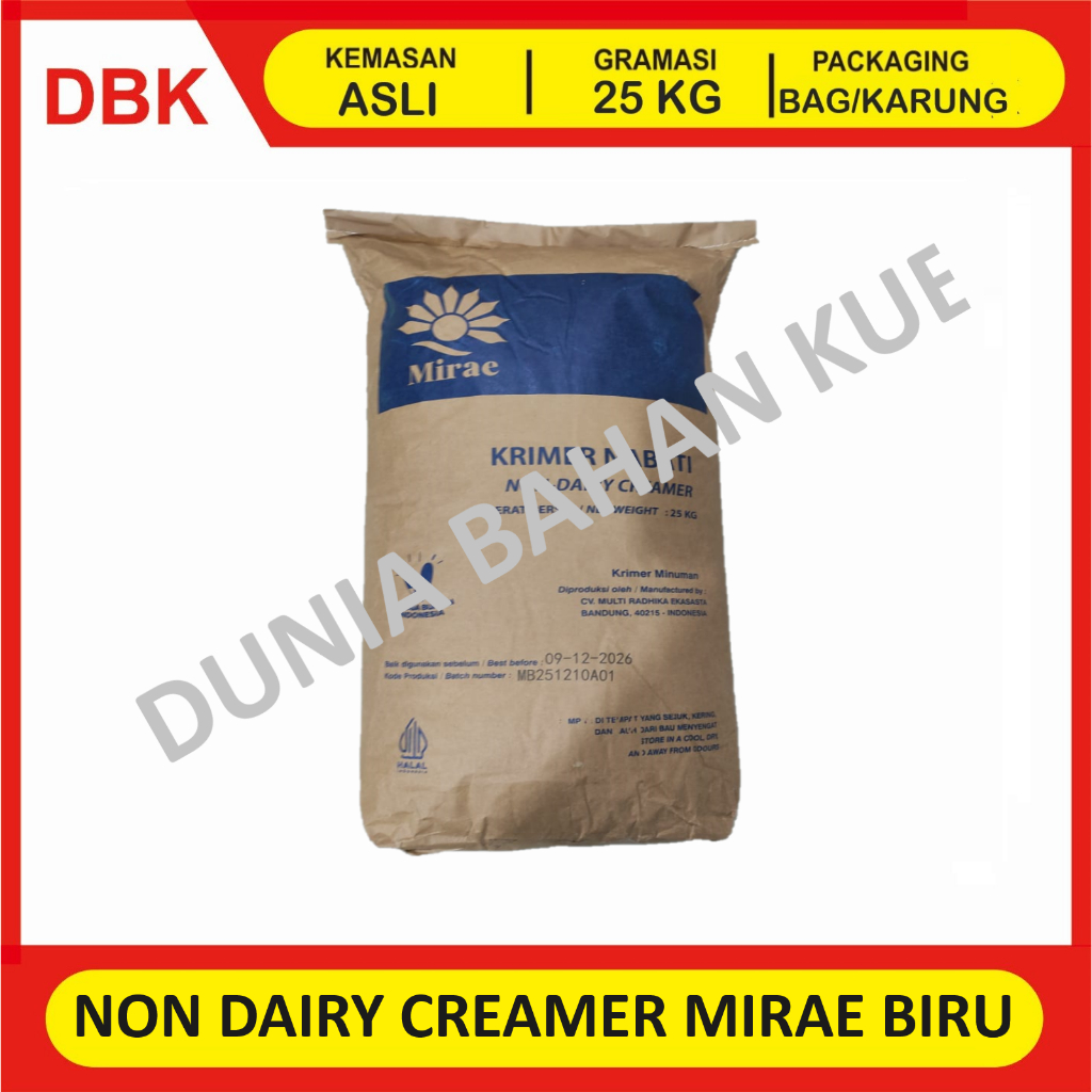 (KHUSUS GOSEND/INSTANT) NON DAIRY CREAMER MIRAE / NDC KRIMER / SUSU BUBUK - 1 BAG 25 KG