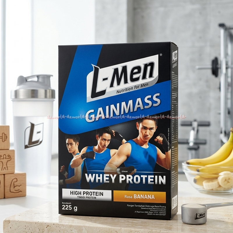 L-men Gainmas 225gr Whey Protein Rasa Banana High Protein Susu lmen Gain Mass Susu Nutrisi Untuk Pri