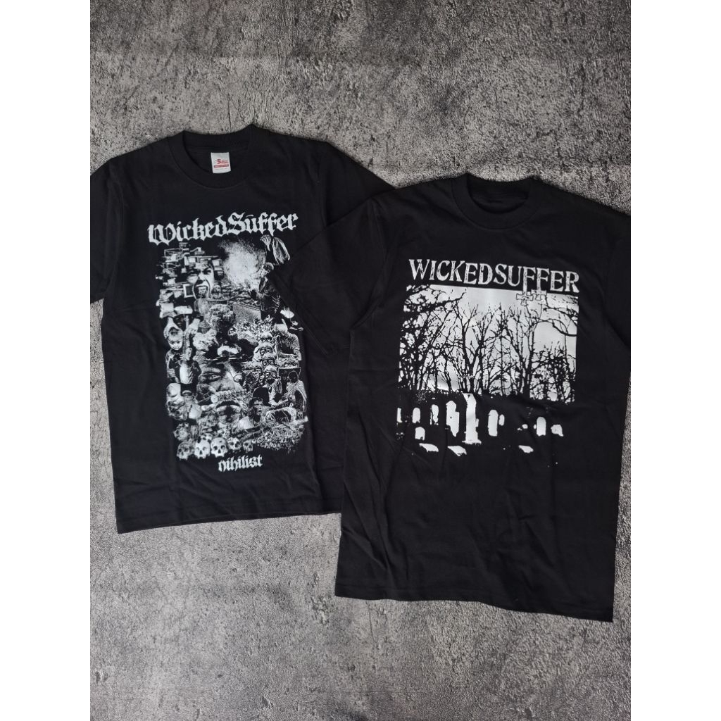 Kaos band powerviolence WICKED SUFFER original merch | Budjangan Kolektif
