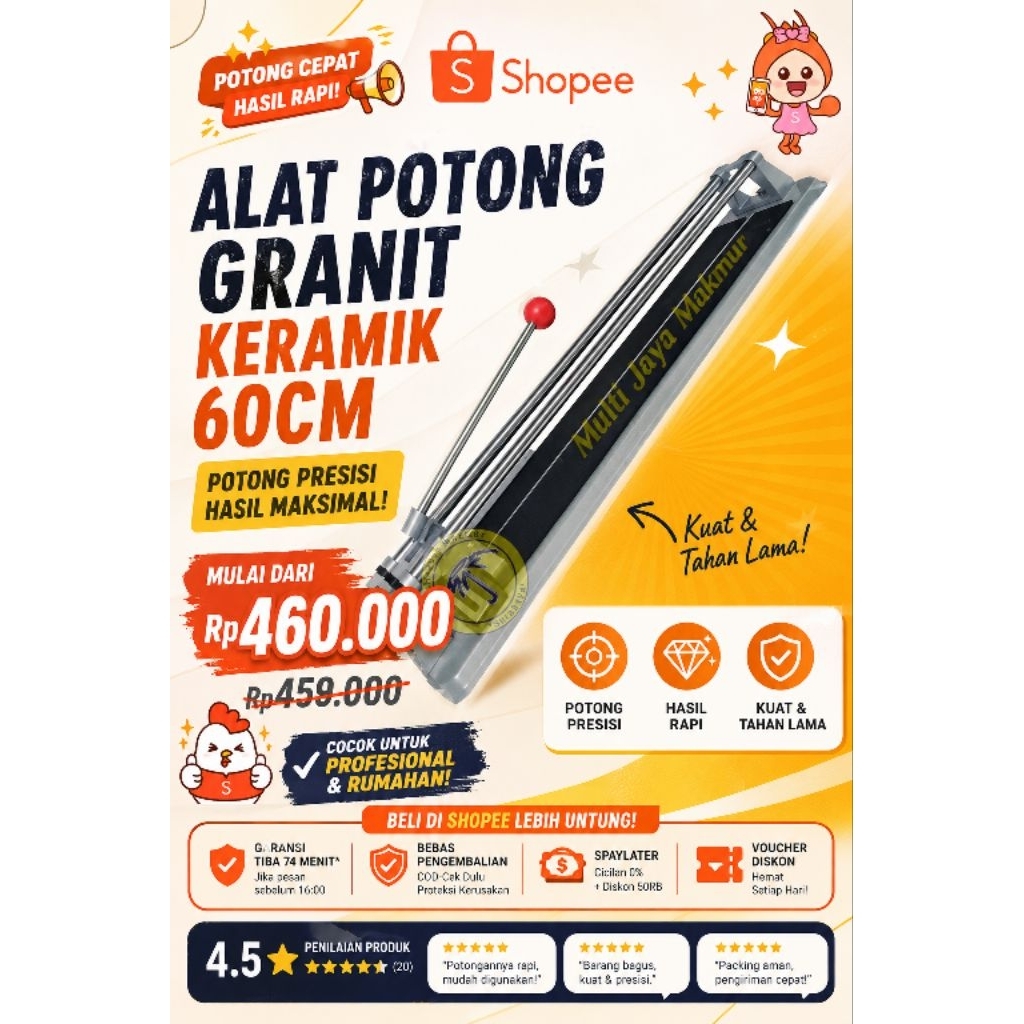 Alat potong granit kramik 60cm