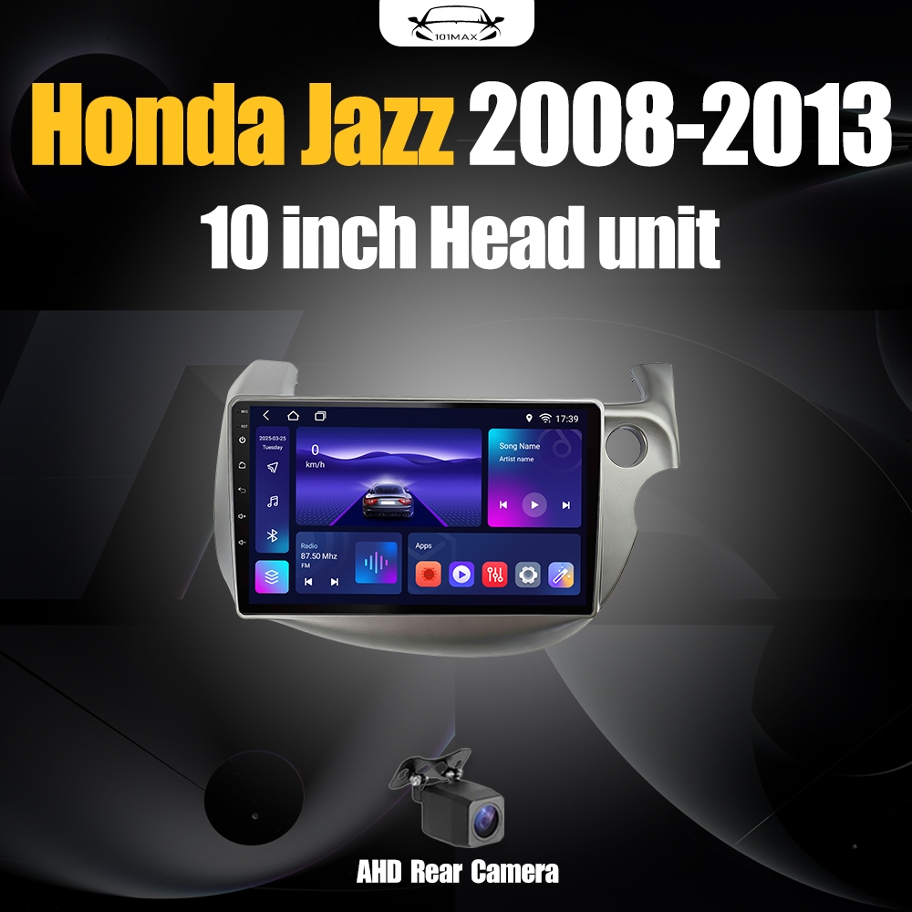 Android 15 Head Unit 10" IPS For Honda Jazz 2008-2013 Head Unit 8 Chip Nuklir 8+64GB/8+128GB Android