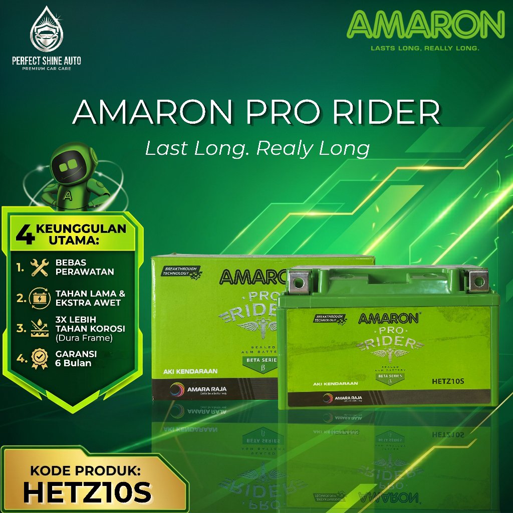 Amaron Aki Motor Suzuki GSX R600 / GSX 750P Inazuma ETZ10S 9Ah Aki Kering