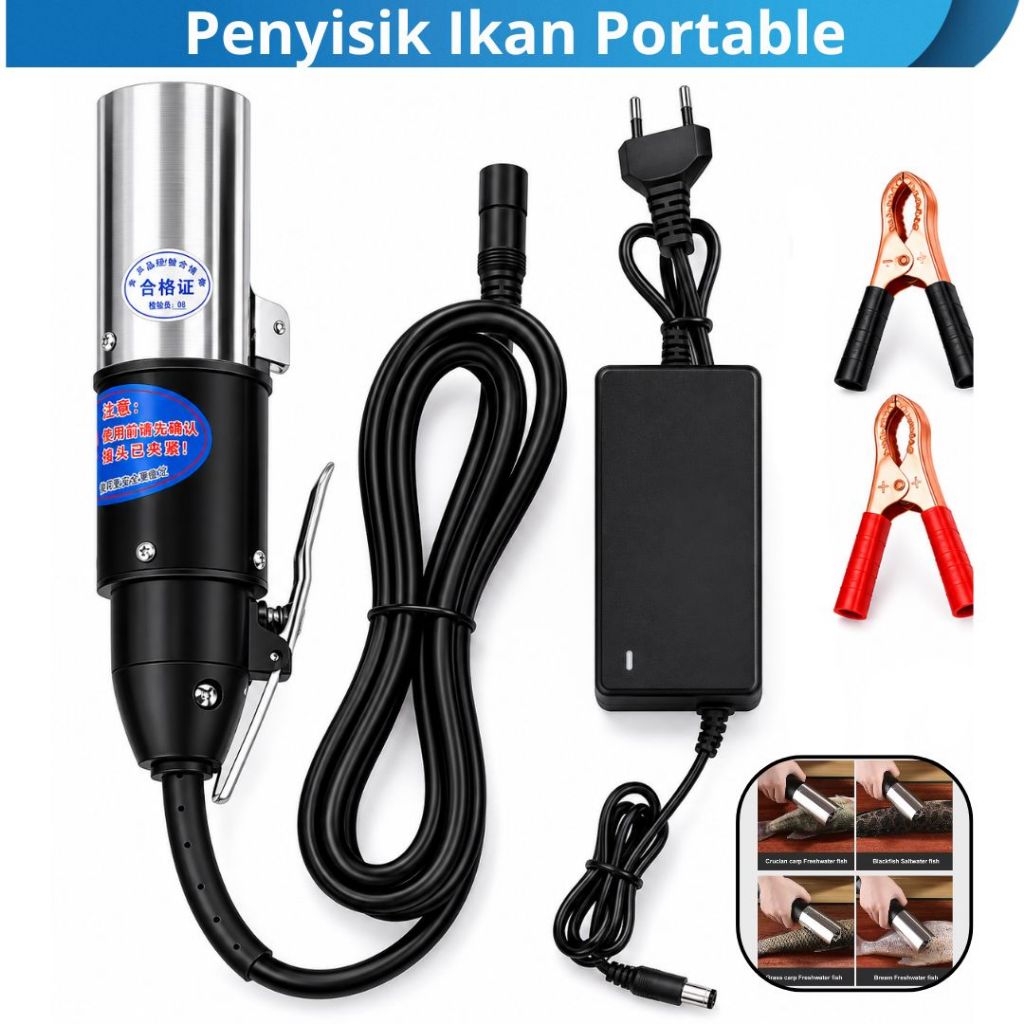 Pembersih Sisik Ikan Elektrik Fish Scale Remover Peeler Penyisik Ikan Portable
