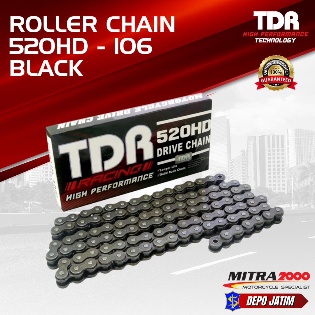 Rantai Motor TDR 520HD - 106 BLACK