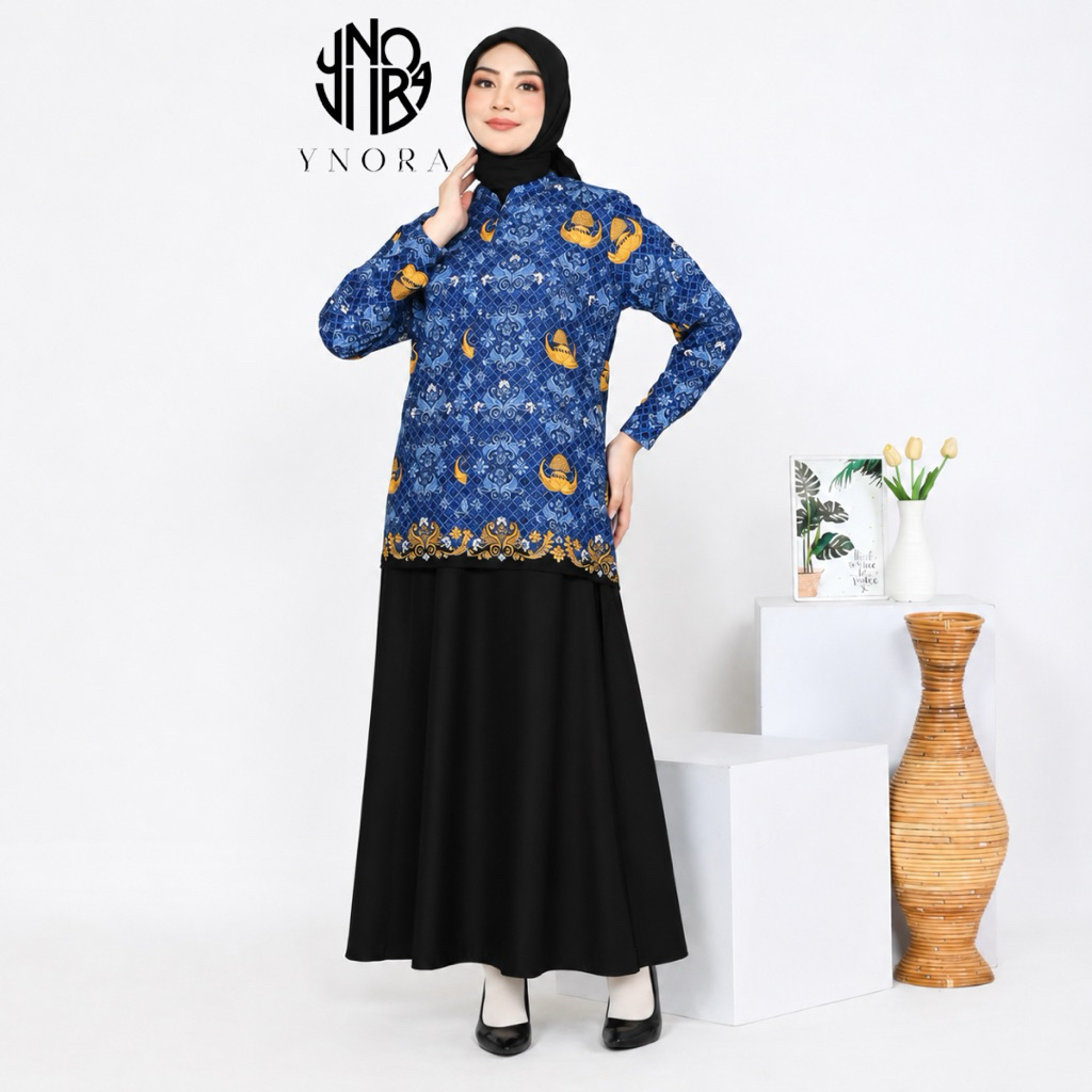 YNOR - Gamis Batik Korpri Wanita Terbaru 2025 Seragam Korpri Modern