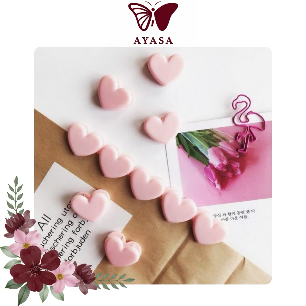 Paper Clip Love Pink | Klip Kertas Bentuk Hati Aesthetic