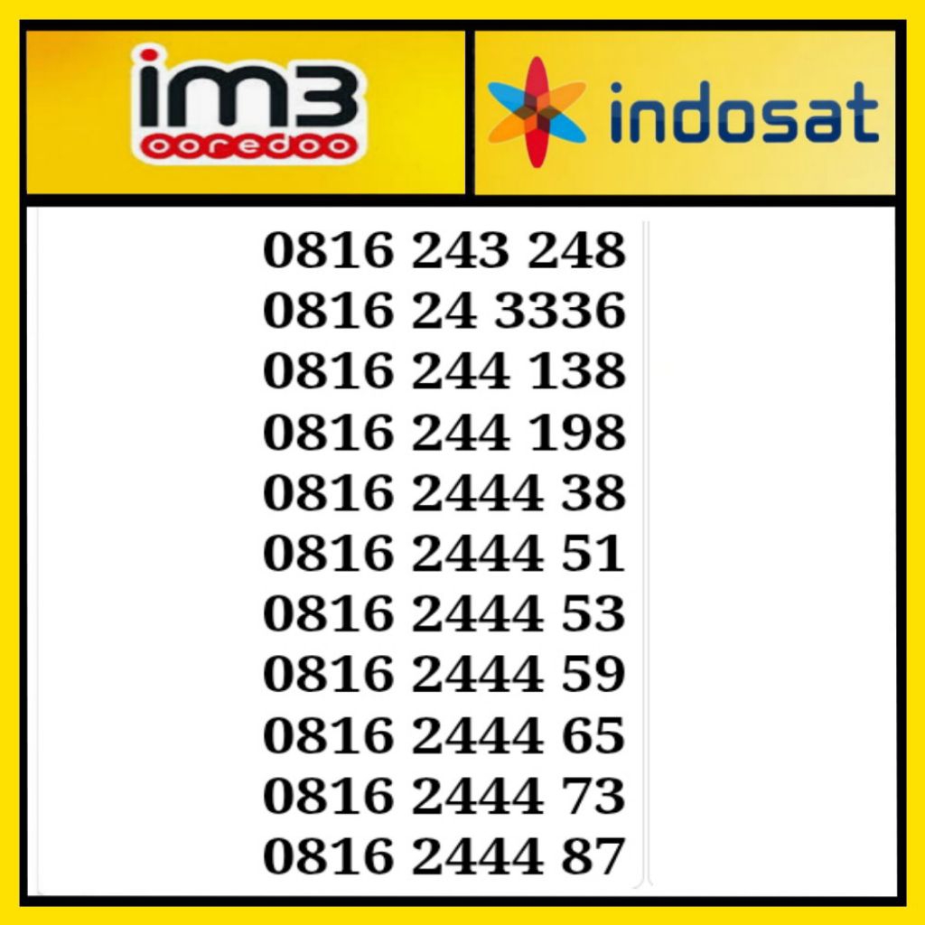 nomor cantik kartu perdana indosat