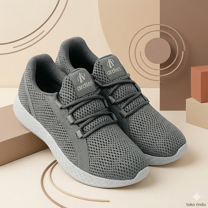 SEPATU ARDILES ORI TALI SLIP ON PEREMPUAN ANAK LAKI LAKI ABU ABU BIRU RINGAN AFFOGATO PRIA WANITA X