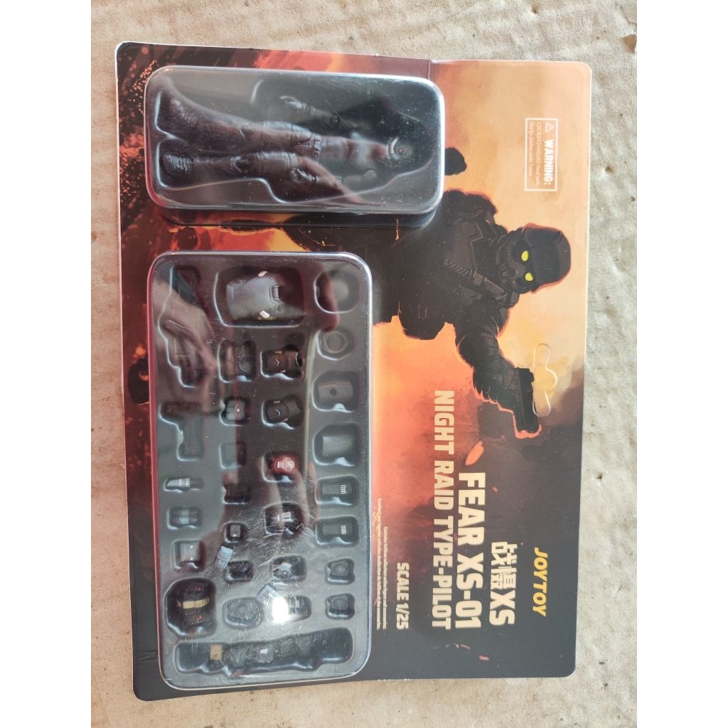 joytoy joy toy skala 1/25 fear xs-01 night raid type pilot action figure tentara