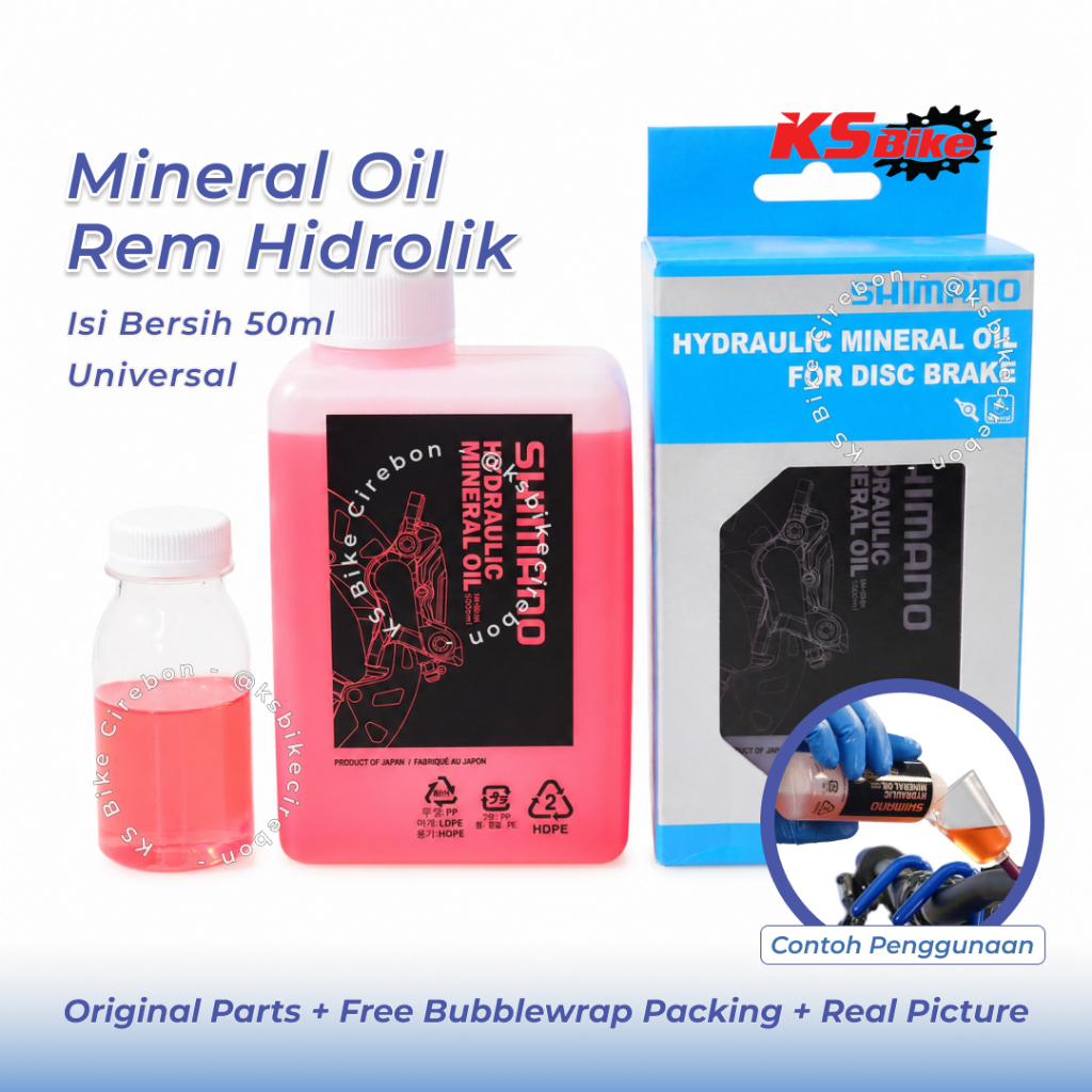Minyak Rem Hidrolik Shimano Mineral Oil 50ml Oli Rem Hydraulic Brake MT200 Deore SLX XT XTR Bleeding