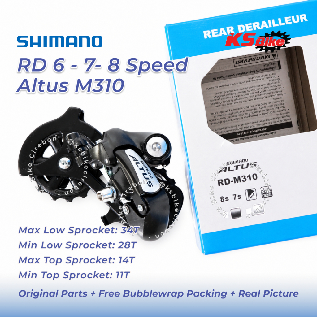 RD Shimano Altus M310 Original 7 8 Speed Rear Derailleur MTB Touring Federal Hybrid Sepeda Lipat RD 