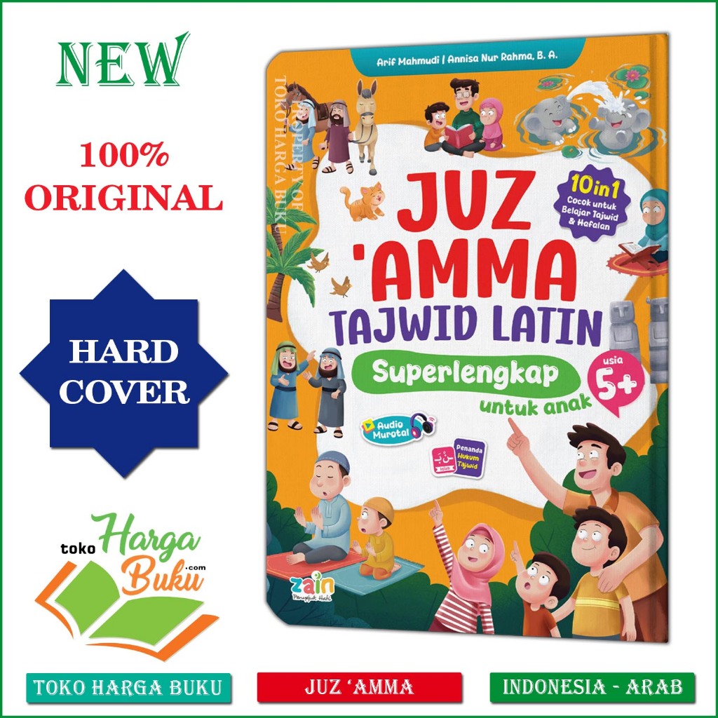Foto Juz Amma Tajwid Latin Super Lengkap usia 5+ Cepat Hafal Amalkan Full Colour 10 in 1 Audio QR - Zain