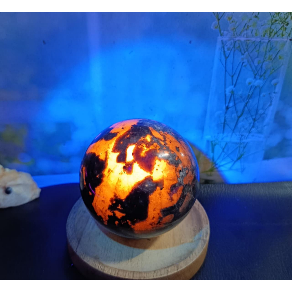 Natural Batu Yooperlite Sphere (2) Asli Batu Alam