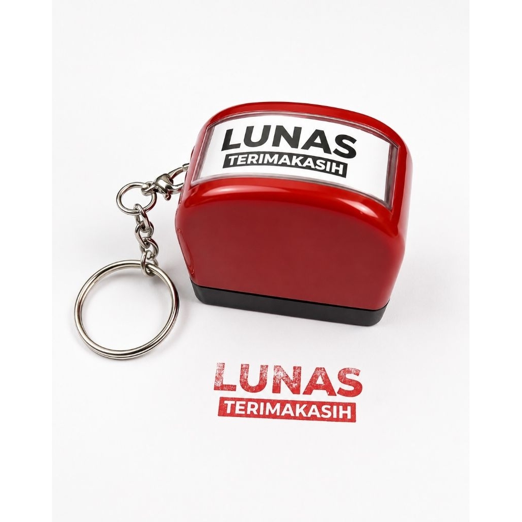 Stempel Mini Custom Nama/Logo Gantungan Kunci Otomatis Praktis
