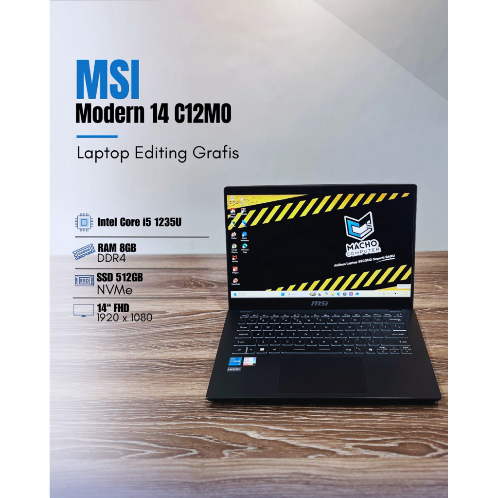 MSI Modern 14 C12MO Intel Core i5-1235U