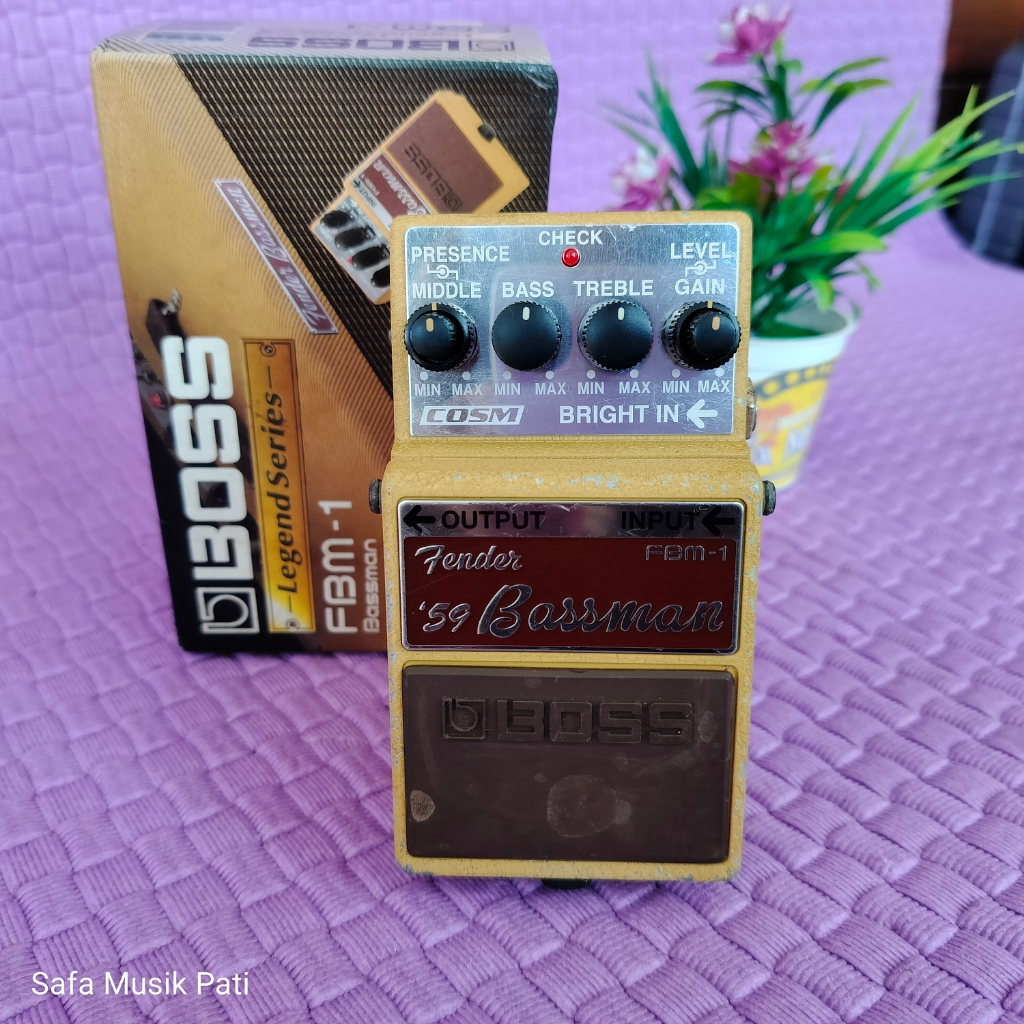 Boss Fender '59 Bassman, Ampli Simulator Normal No minus, Lengkap Dusbuk
