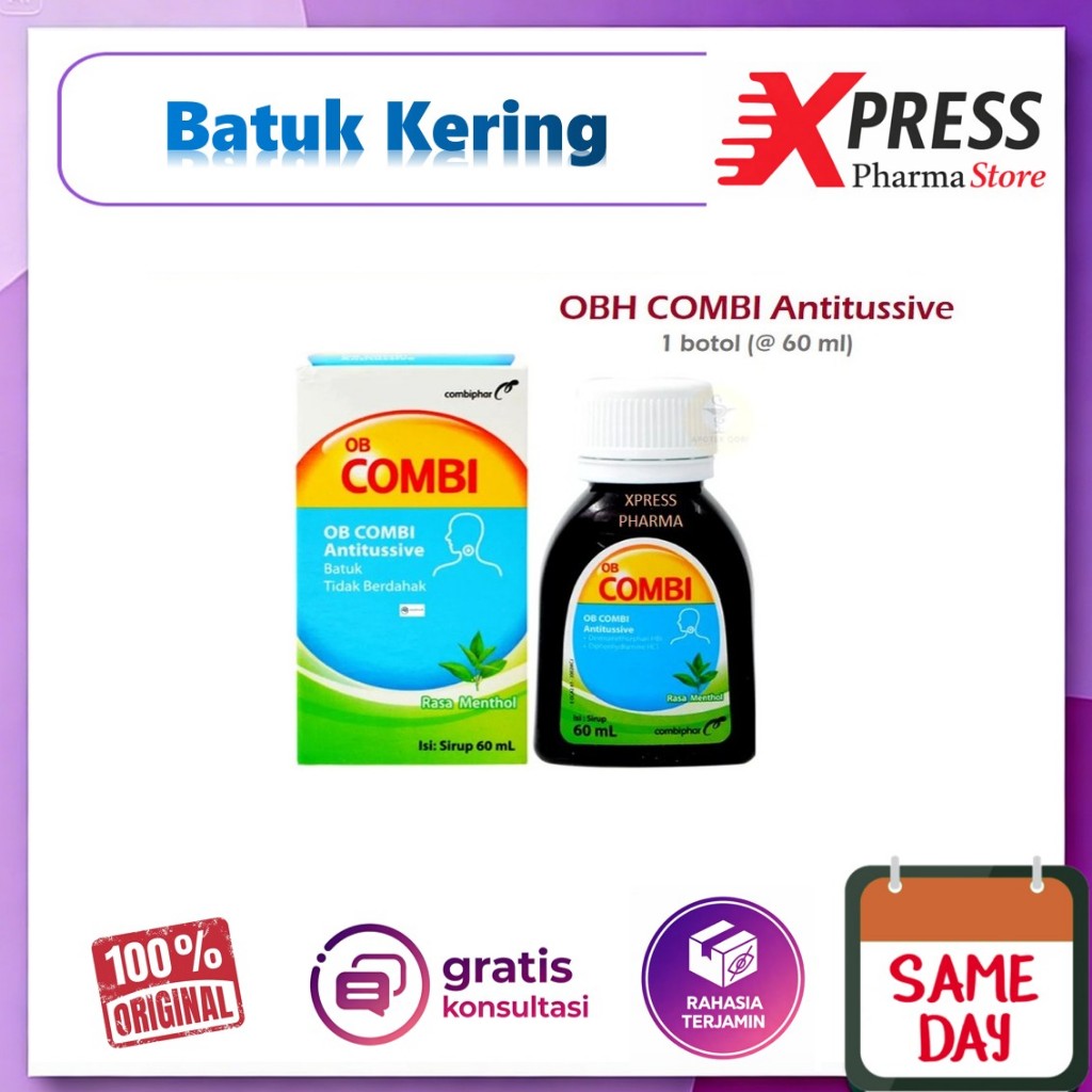 XPRESS  OBH COMBI ANTITUSSIF BIRU 60 ml batuk kering antitusif atitusif antitusive antitusiv attitus