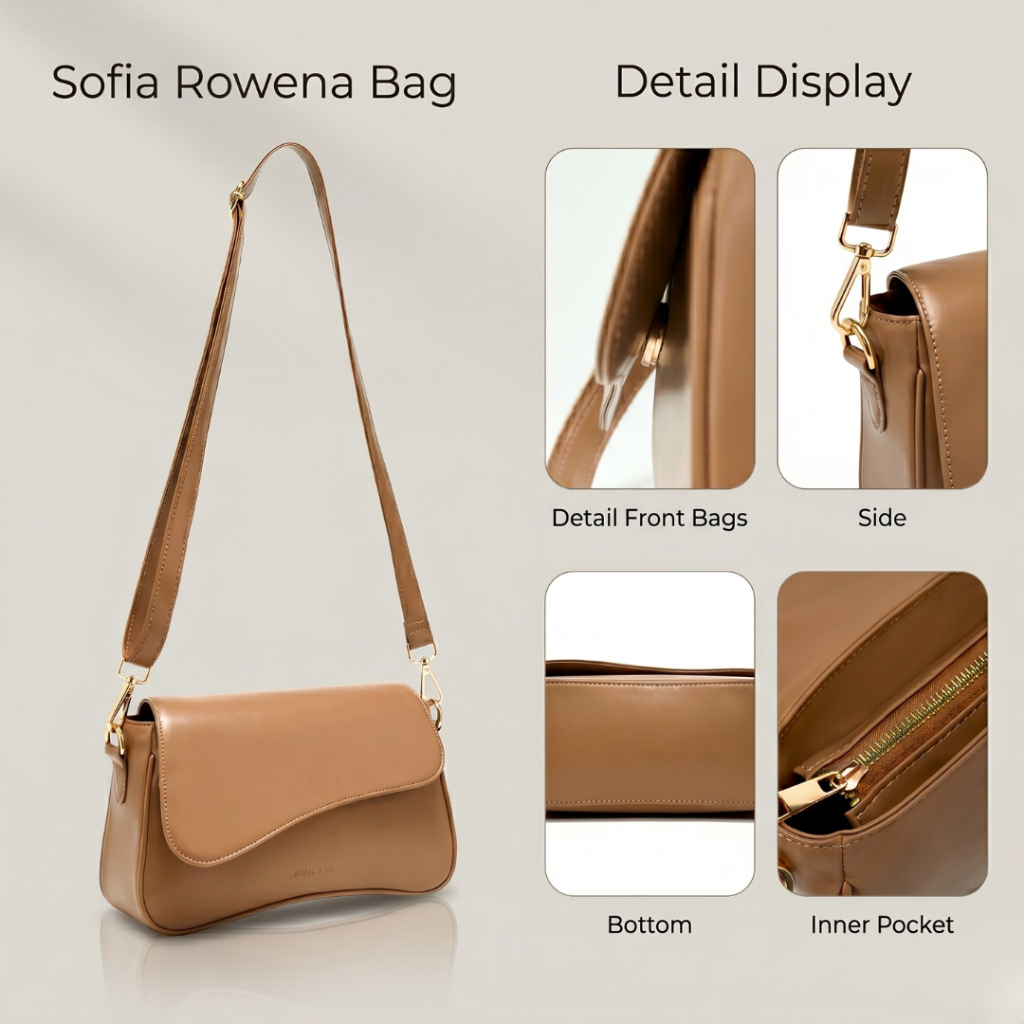 [Premium Edition] Berrybenka - Tas Bahu Selempang Wanita Sofia Rowena Sling Bags