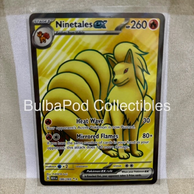 Pokemon TCG English Ninetales ex MEW 186/165 SR 151 [LIGHTLY PLAYED]