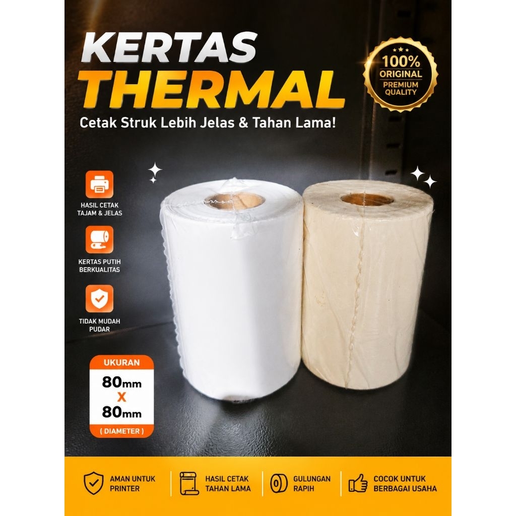 KERTAS TERMAL THERMAL RESI STRUK UKURAN 100MM X 150MM (4X6) SHOPEE SPX JNE J&T