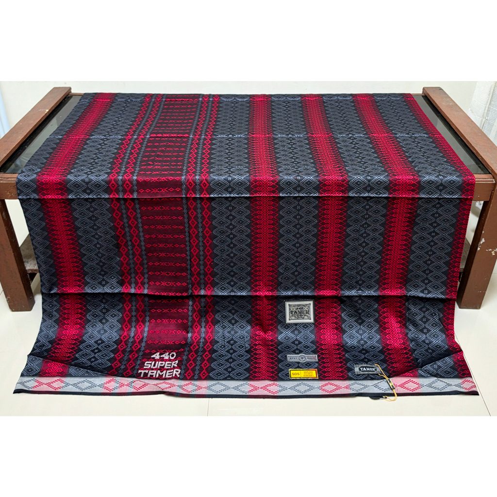 Sarung Tenun Sutra Premium ATBM Super Tamer 440 SDS Sarung Doble Songket Super Premium