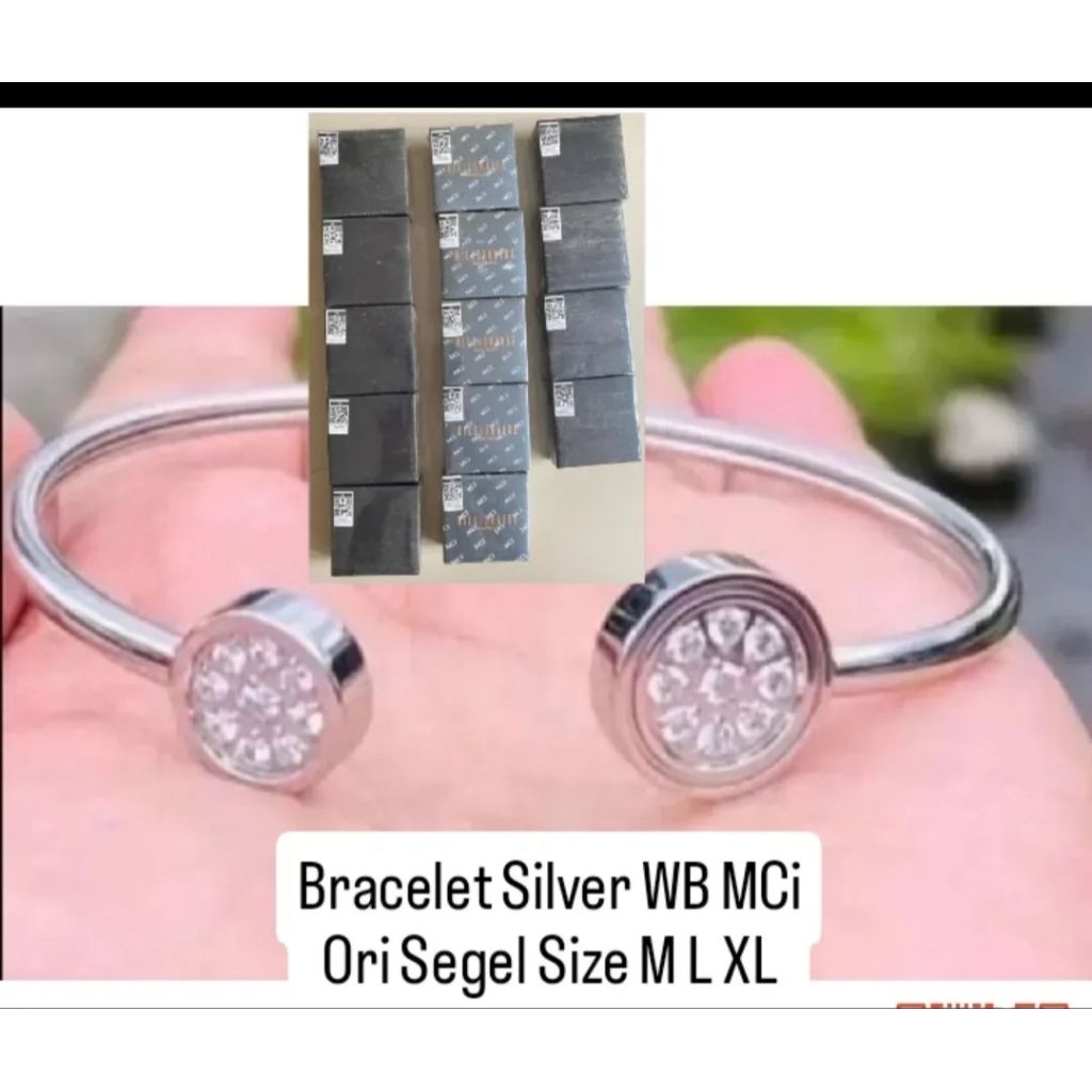 GELANG SILVER MCI ORIGINAL SEGEL 100% (promo )