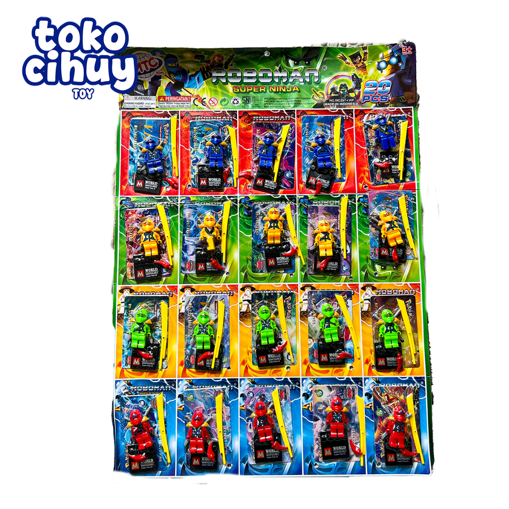 Mainan Balok Susun Lego Roboman Super Ninja Karakter Ninja Go Lucu / Brick Block Figure Ninja Mini E