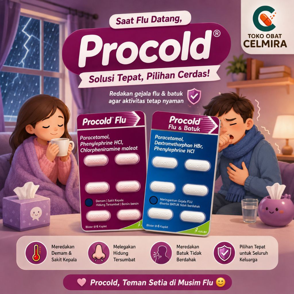 Procold Flu & Procold Flu Batuk - Obat Demam, Sakit Kepala, Hidung Tersumbat, Batuk