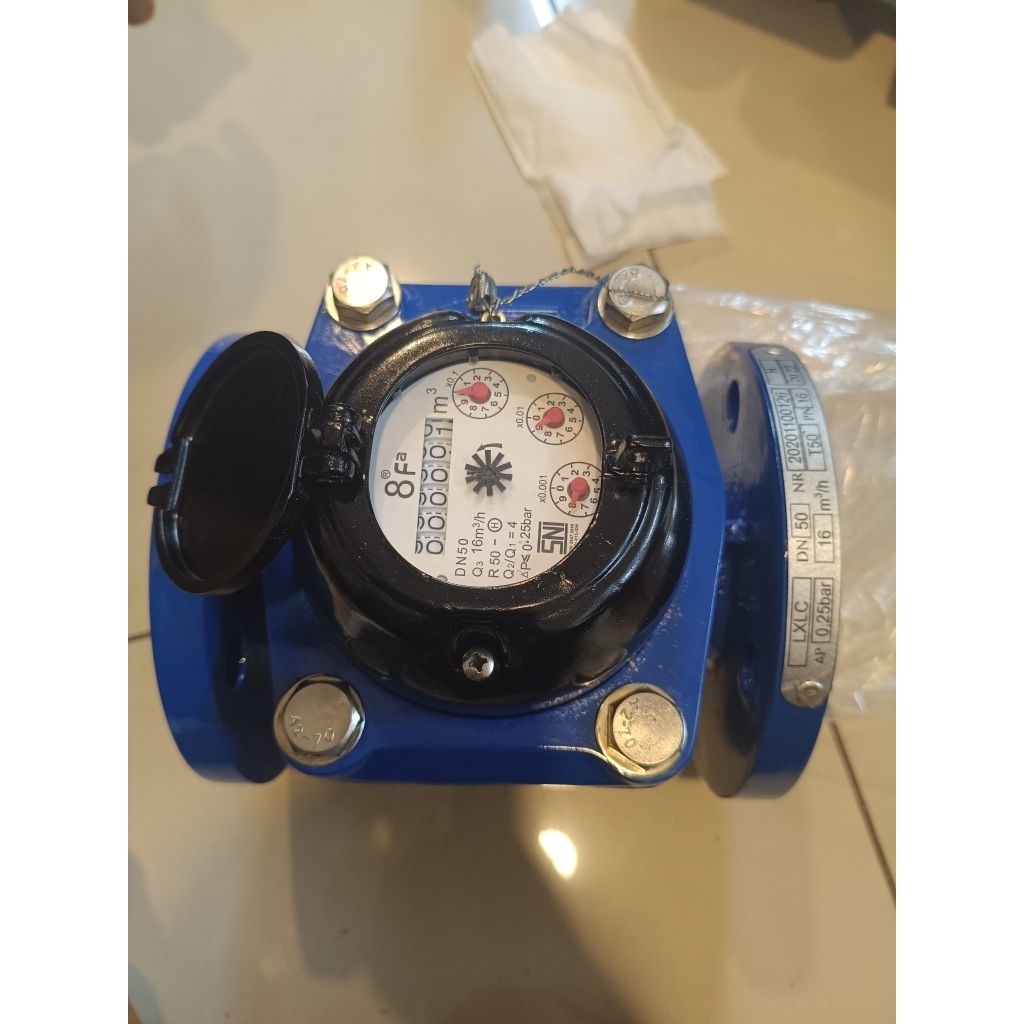 Water Meter 8Fa 2 Inch DN50 LXLC Flange Besi Cor Cast Iron Horizontal Flow Meter Air Bersih Heavy Du