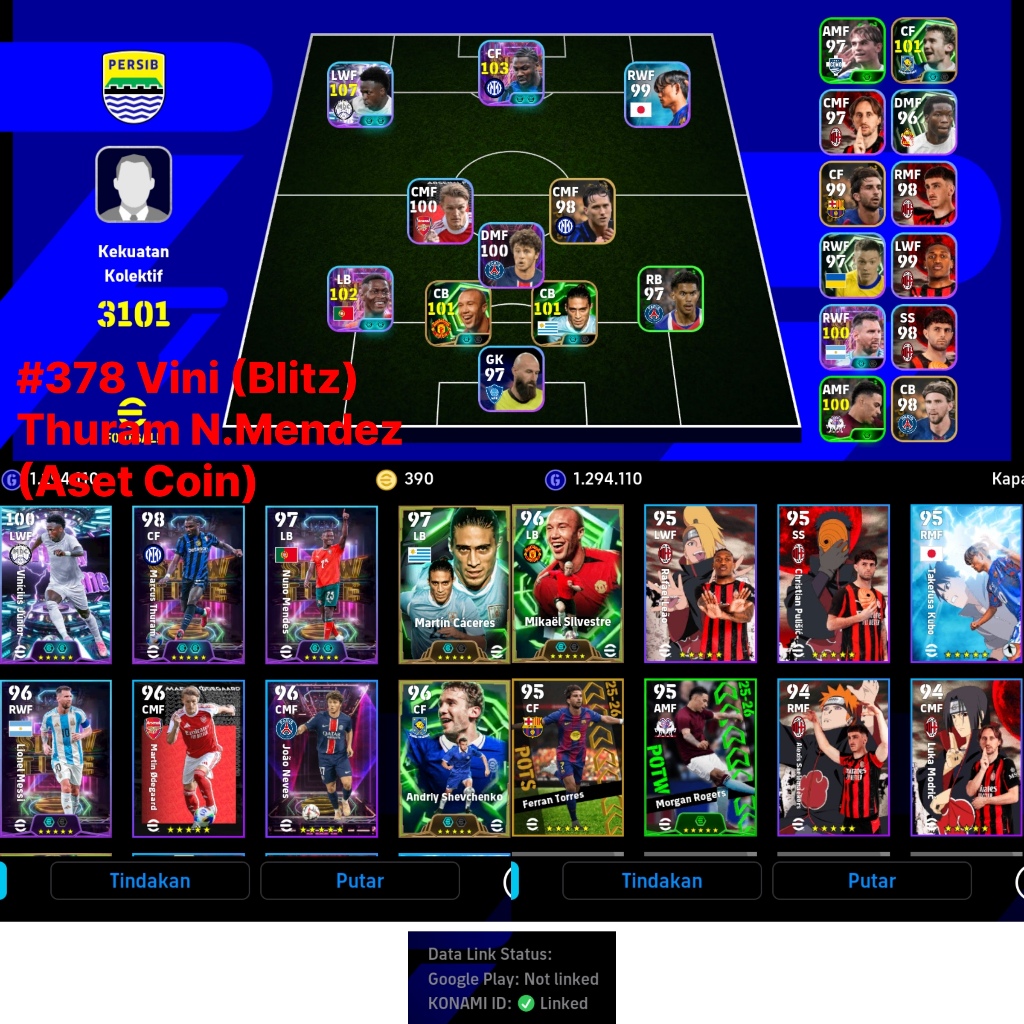 Akun eFootball Mobile 2026 Starter EPIC GG Murah | region indo Konami id