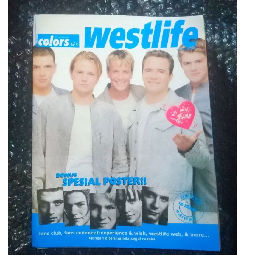 Majalah Colors Th.2001 Edisi Khusus Westlife (Bonus 5 Poster Jumbo)