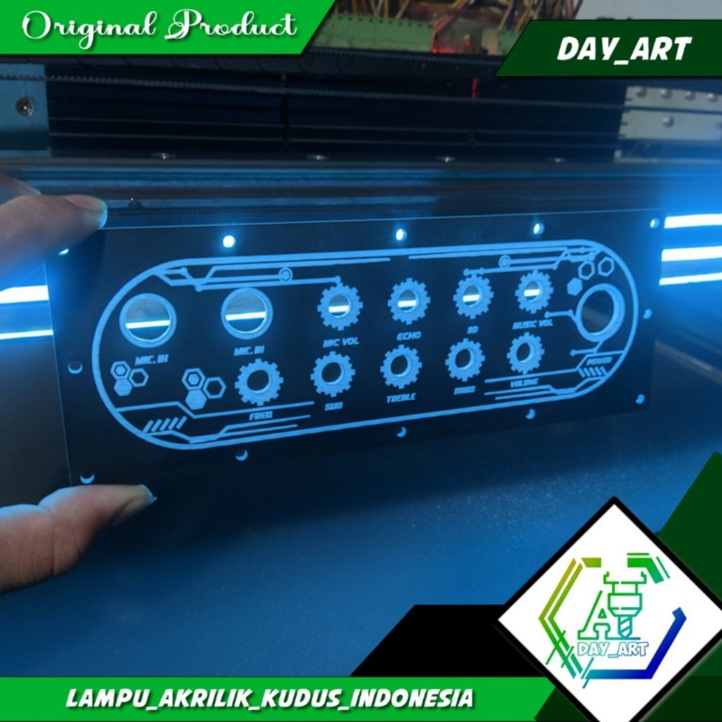 Panel Audio Akrilik ZK-PRO1 + ZK-AMP – Custom RGB Backlight Support
