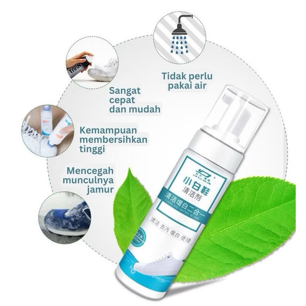 Pembersih Sepatu Instan Foam Tanpa Air pembersih sepatu