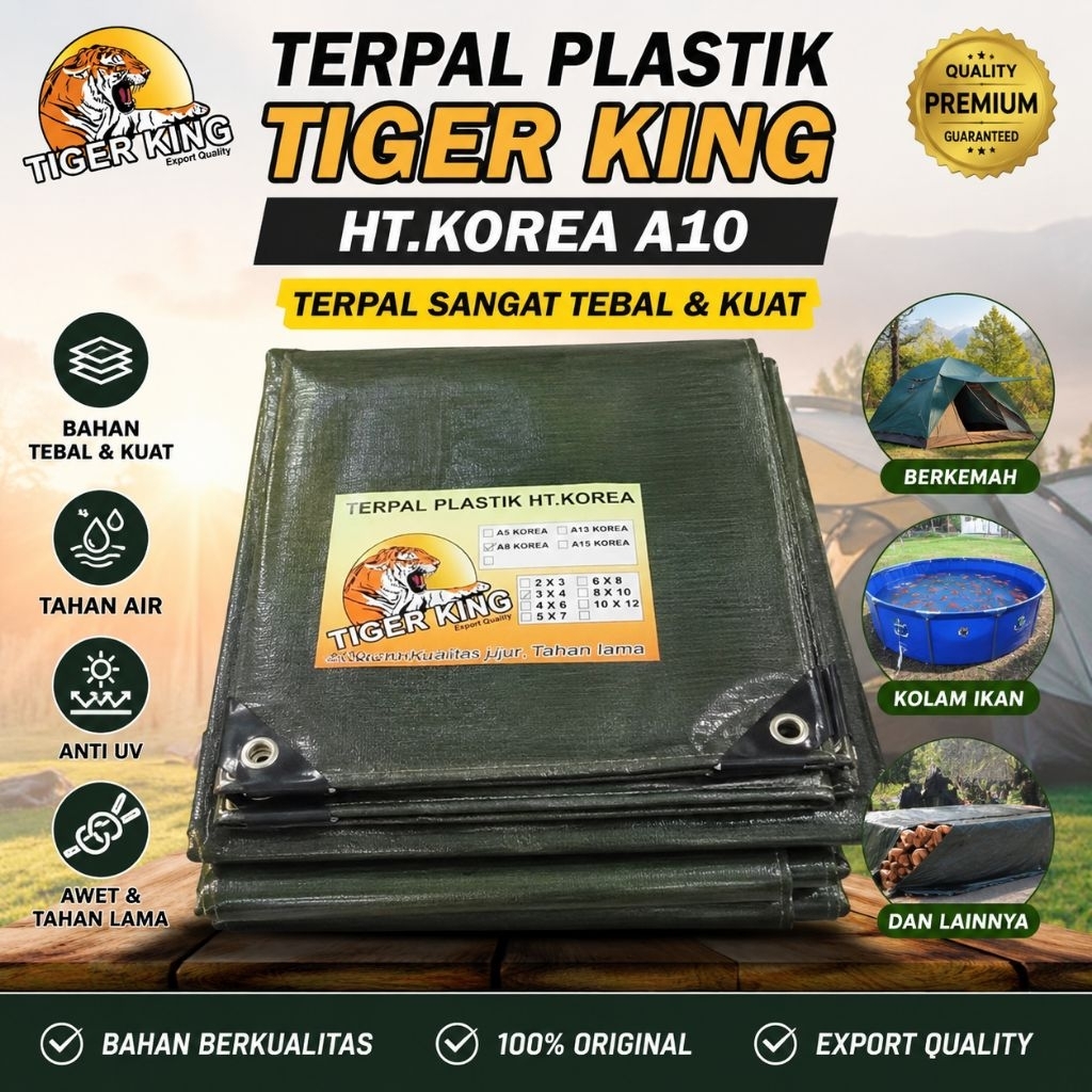 Terpal Korea Shangdan Tiger King A10 | Terpal Korea Tebal | Terpal Berkemah