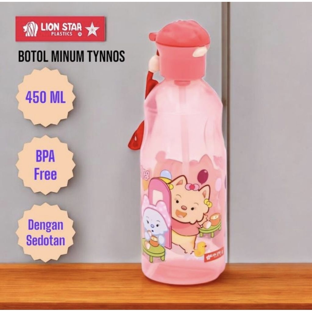 LION STAR BOTOL MINUM TYNNOS 450 ML || BOTOL TYNNOS LION STAR || BOTOL MINUM ANAK LION STAR TALI