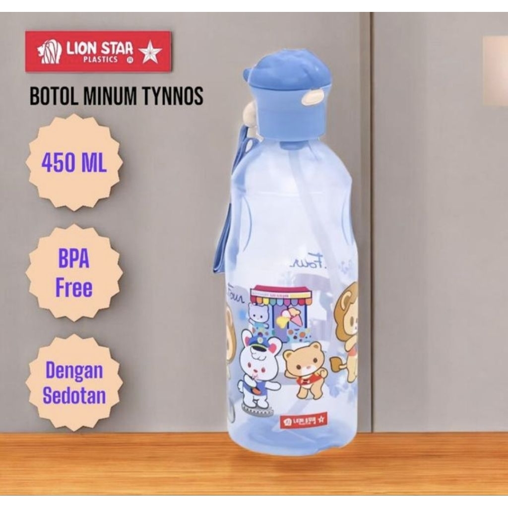 BOTOL MINUM ANAK LION STAR  TYNNOS 450 ML || BOTOL LION STAR  TYNNOS || BOTOL MINUM ANAK LION STAR