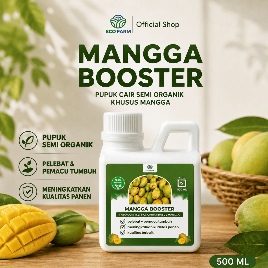 ECOFARM - BOOSTER MANGGA 500ML - Pupuk organik Cair dan ZPT Khusus tanaman mangga & Pelebat buah MAN